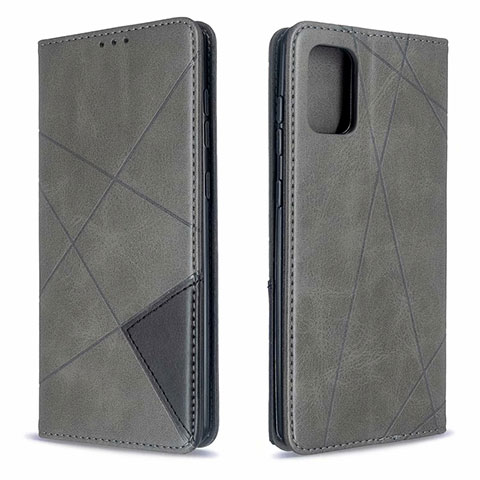 Coque Portefeuille Livre Cuir Etui Clapet L18 pour Samsung Galaxy A71 4G A715 Gris