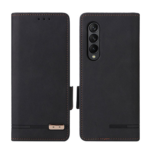 Coque Portefeuille Livre Cuir Etui Clapet L18Z pour Samsung Galaxy Z Fold3 5G Noir