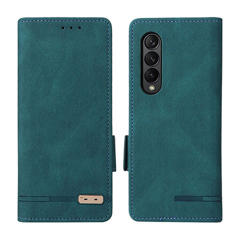 Coque Portefeuille Livre Cuir Etui Clapet L18Z pour Samsung Galaxy Z Fold3 5G Vert