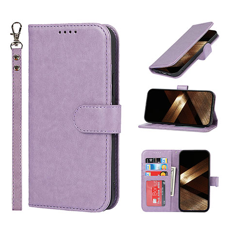 Coque Portefeuille Livre Cuir Etui Clapet L19 pour Apple iPhone 14 Pro Violet