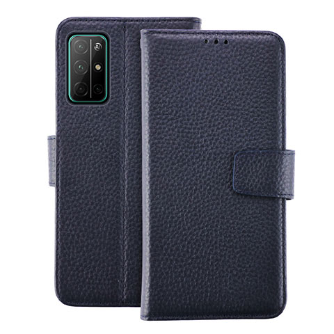 Coque Portefeuille Livre Cuir Etui Clapet L19 pour Huawei Honor 30S Bleu