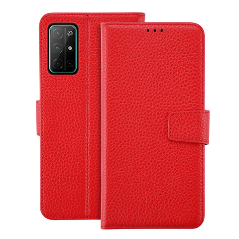 Coque Portefeuille Livre Cuir Etui Clapet L19 pour Huawei Honor 30S Rouge