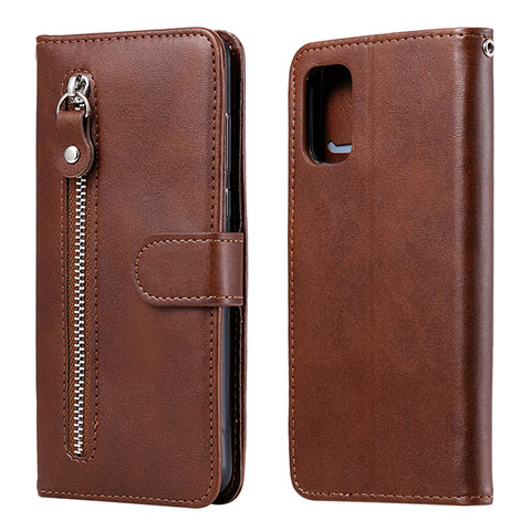 Coque Portefeuille Livre Cuir Etui Clapet L20 pour Samsung Galaxy A41 Marron