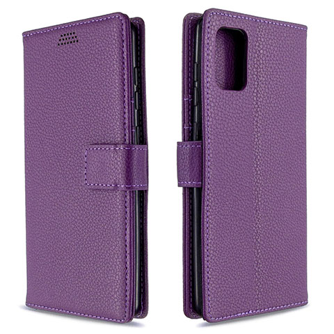 Coque Portefeuille Livre Cuir Etui Clapet L22 pour Samsung Galaxy A71 5G Violet