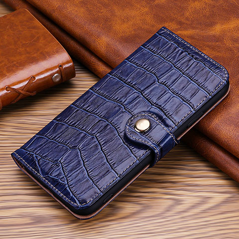 Coque Portefeuille Livre Cuir Etui Clapet L24 pour Apple iPhone 14 Bleu