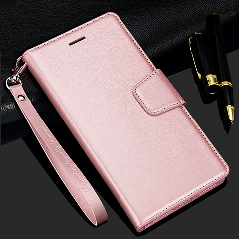 Coque Portefeuille Livre Cuir Etui Clapet L24 pour Samsung Galaxy A41 Or Rose