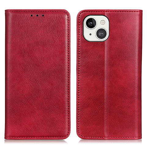 Coque Portefeuille Livre Cuir Etui Clapet L25 pour Apple iPhone 14 Plus Rouge