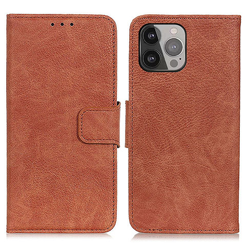 Coque Portefeuille Livre Cuir Etui Clapet L27 pour Apple iPhone 13 Pro Marron