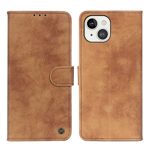 Coque Portefeuille Livre Cuir Etui Clapet L30 pour Apple iPhone 14 Marron