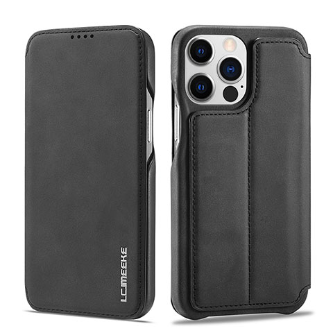 Coque Portefeuille Livre Cuir Etui Clapet LC1 pour Apple iPhone 13 Pro Max Noir