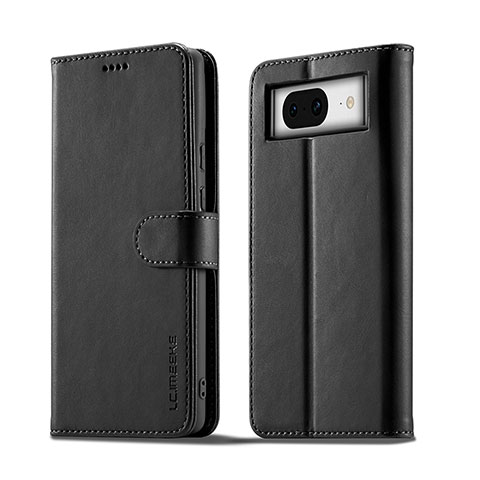 Coque Portefeuille Livre Cuir Etui Clapet LC1 pour Google Pixel 7a 5G Noir