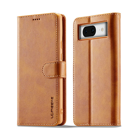 Coque Portefeuille Livre Cuir Etui Clapet LC1 pour Google Pixel 8 5G Brun Clair