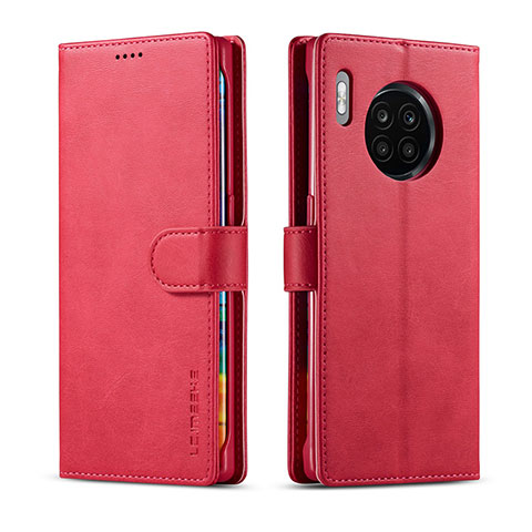 Coque Portefeuille Livre Cuir Etui Clapet LC1 pour Huawei Nova 8i Rose Rouge