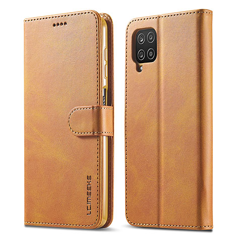 Coque Portefeuille Livre Cuir Etui Clapet LC1 pour Samsung Galaxy A22 4G Brun Clair