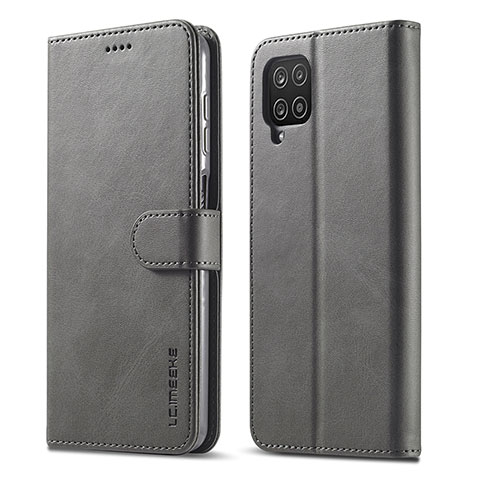 Coque Portefeuille Livre Cuir Etui Clapet LC1 pour Samsung Galaxy A22 4G Gris