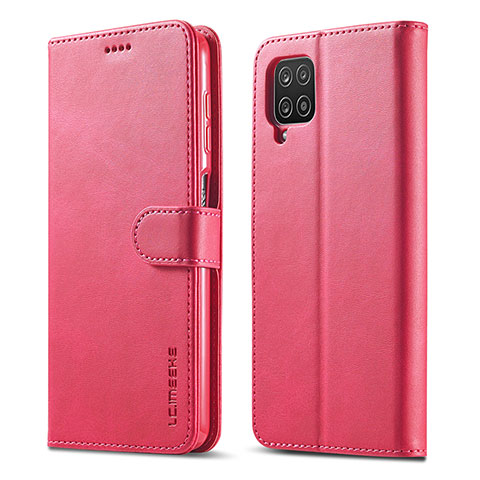 Coque Portefeuille Livre Cuir Etui Clapet LC1 pour Samsung Galaxy A22 4G Rose Rouge