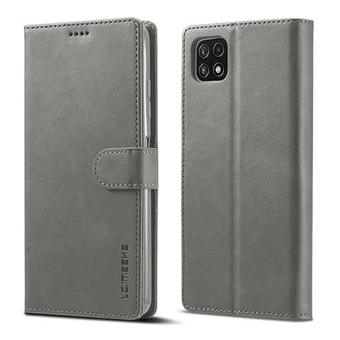 Coque Portefeuille Livre Cuir Etui Clapet LC1 pour Samsung Galaxy A22s 5G Gris