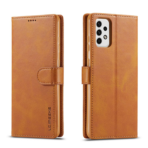 Coque Portefeuille Livre Cuir Etui Clapet LC1 pour Samsung Galaxy A23 4G Brun Clair