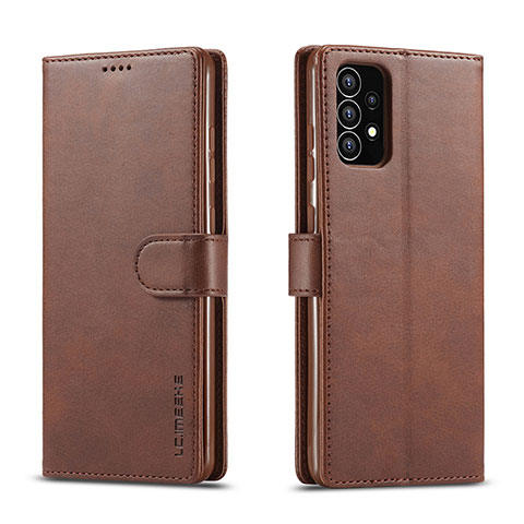 Coque Portefeuille Livre Cuir Etui Clapet LC1 pour Samsung Galaxy A53 5G Marron