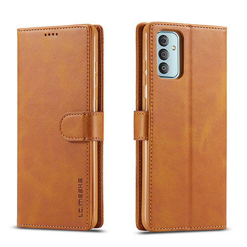 Coque Portefeuille Livre Cuir Etui Clapet LC1 pour Samsung Galaxy F23 5G Brun Clair