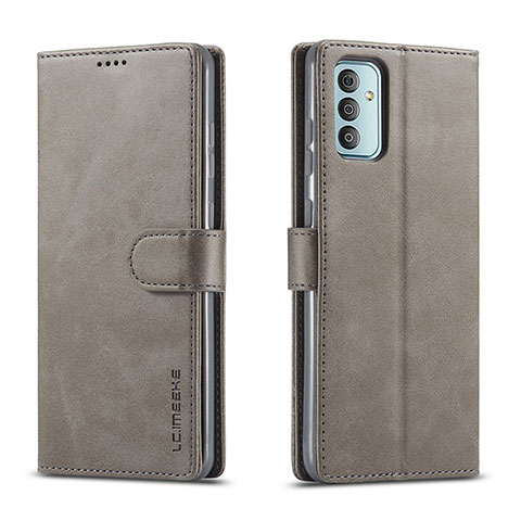 Coque Portefeuille Livre Cuir Etui Clapet LC1 pour Samsung Galaxy F23 5G Gris