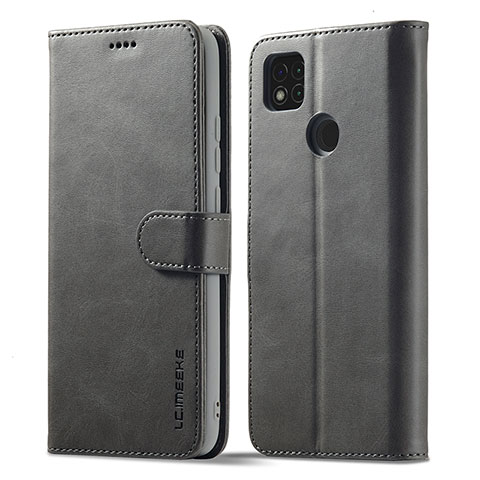 Coque Portefeuille Livre Cuir Etui Clapet LC1 pour Xiaomi Redmi 9 Activ Gris