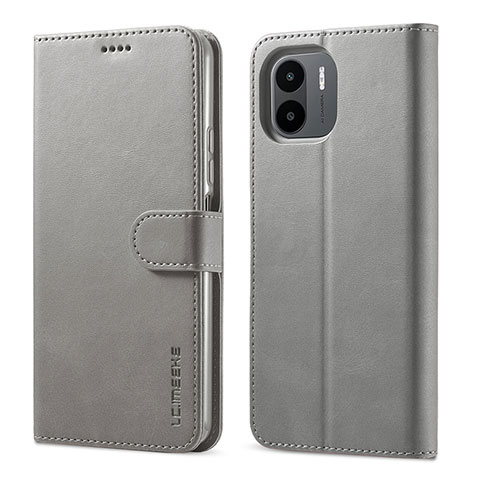 Coque Portefeuille Livre Cuir Etui Clapet LC1 pour Xiaomi Redmi A1 Gris