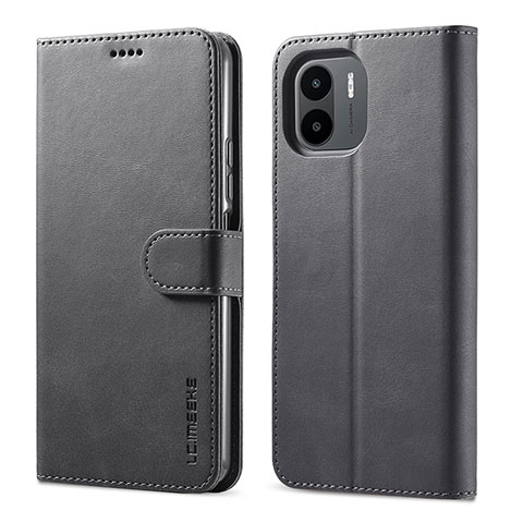 Coque Portefeuille Livre Cuir Etui Clapet LC1 pour Xiaomi Redmi A1 Noir