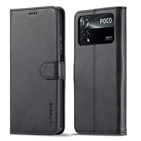 Coque Portefeuille Livre Cuir Etui Clapet LC1 pour Xiaomi Redmi Note 11E Pro 5G Noir