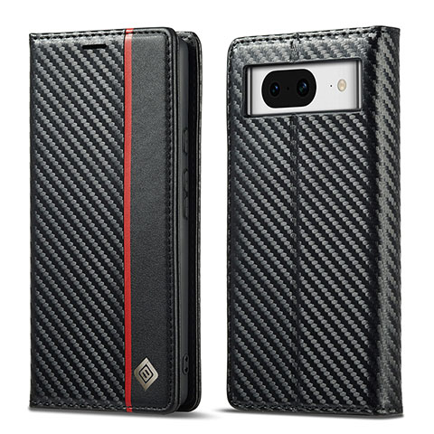 Coque Portefeuille Livre Cuir Etui Clapet LC2 pour Google Pixel 8a 5G Noir