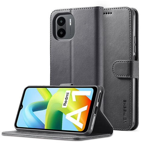 Coque Portefeuille Livre Cuir Etui Clapet LC2 pour Xiaomi Redmi A1 Noir