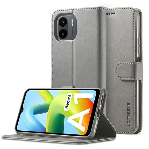 Coque Portefeuille Livre Cuir Etui Clapet LC2 pour Xiaomi Redmi A2 Gris