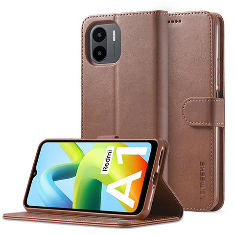 Coque Portefeuille Livre Cuir Etui Clapet LC2 pour Xiaomi Redmi A2 Marron