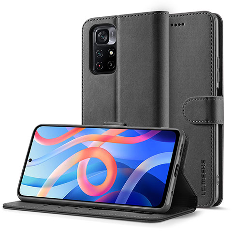 Coque Portefeuille Livre Cuir Etui Clapet LC2 pour Xiaomi Redmi Note 11S 5G Noir