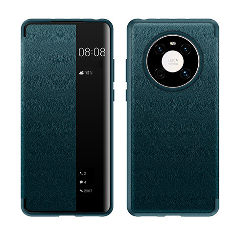 Coque Portefeuille Livre Cuir Etui Clapet LF1 pour Huawei Mate 40 Pro Vert