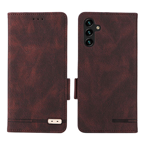 Coque Portefeuille Livre Cuir Etui Clapet LZ1 pour Samsung Galaxy A04s Marron