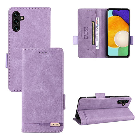 Coque Portefeuille Livre Cuir Etui Clapet LZ3 pour Samsung Galaxy A13 5G Violet