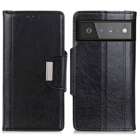 Coque Portefeuille Livre Cuir Etui Clapet M01L pour Google Pixel 6 5G Noir