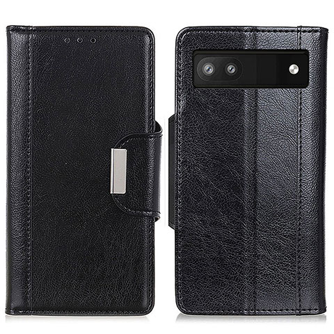 Coque Portefeuille Livre Cuir Etui Clapet M01L pour Google Pixel 6a 5G Noir