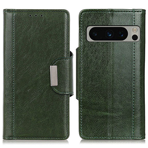 Coque Portefeuille Livre Cuir Etui Clapet M01L pour Google Pixel 8 Pro 5G Vert