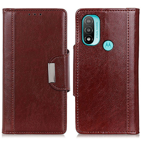 Coque Portefeuille Livre Cuir Etui Clapet M01L pour Motorola Moto E20 Marron