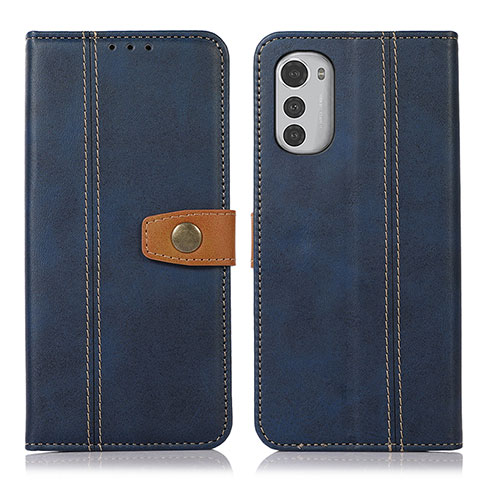 Coque Portefeuille Livre Cuir Etui Clapet M01L pour Motorola Moto E32s Bleu