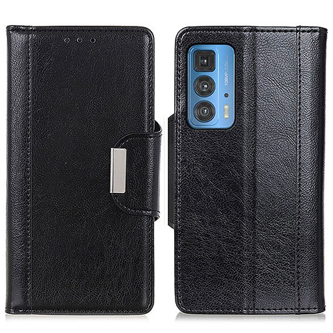 Coque Portefeuille Livre Cuir Etui Clapet M01L pour Motorola Moto Edge 20 Pro 5G Noir