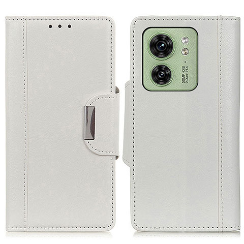 Coque Portefeuille Livre Cuir Etui Clapet M01L pour Motorola Moto Edge (2023) 5G Blanc