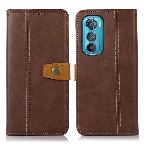 Coque Portefeuille Livre Cuir Etui Clapet M01L pour Motorola Moto Edge 30 5G Marron