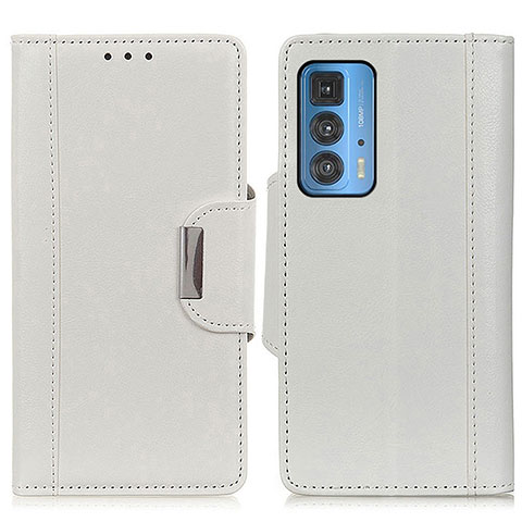 Coque Portefeuille Livre Cuir Etui Clapet M01L pour Motorola Moto Edge S Pro 5G Blanc