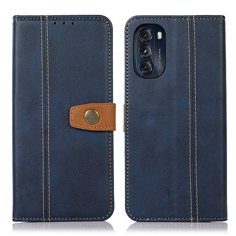 Coque Portefeuille Livre Cuir Etui Clapet M01L pour Motorola Moto G 5G (2022) Bleu