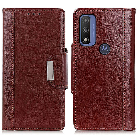 Coque Portefeuille Livre Cuir Etui Clapet M01L pour Motorola Moto G Pure Marron