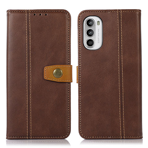 Coque Portefeuille Livre Cuir Etui Clapet M01L pour Motorola Moto G71s 5G Marron