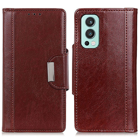 Coque Portefeuille Livre Cuir Etui Clapet M01L pour OnePlus Nord 2 5G Marron